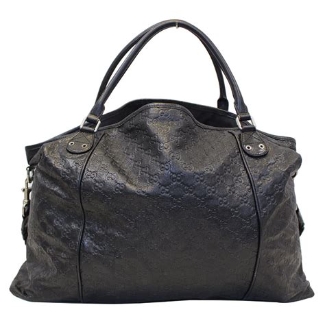 large black gucci tote|Gucci tote black leather.